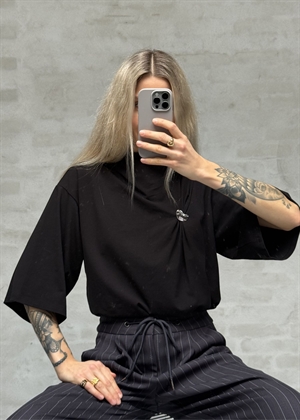 Ria 2/4 ss bluse Sort Selected Femme 